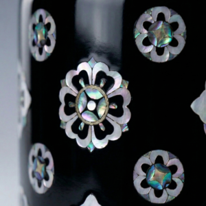 Imperial Rosette — Hand-Polished Lacquer & Raden Cup